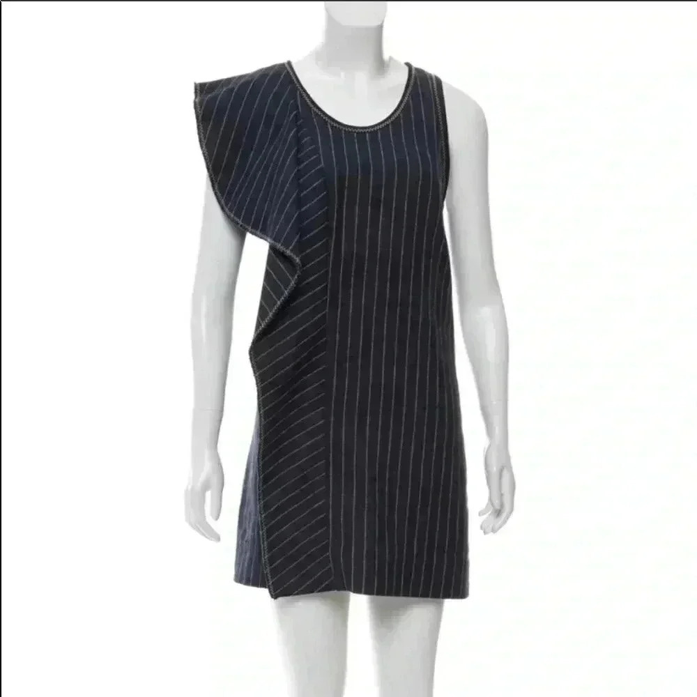 3.1 Phillip Lim Linen Pinstripe Navy Dress Size 8​​